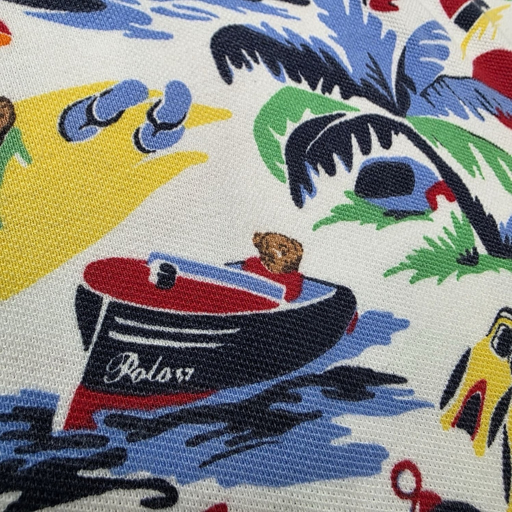 Polo Ralph Lauren Bear Nautical All-Over Beach Print Polo Shirt Men’s XL - Picture 6 of 14